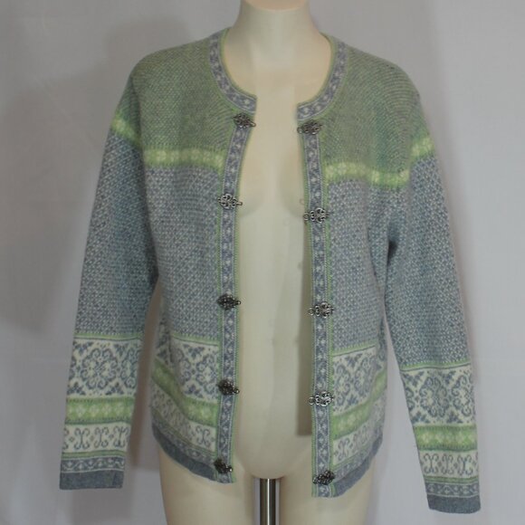 Skyr Nordic Wool Sweater Cardigan Women's  Hook Clasp  size Medium - Picture 3 of 6